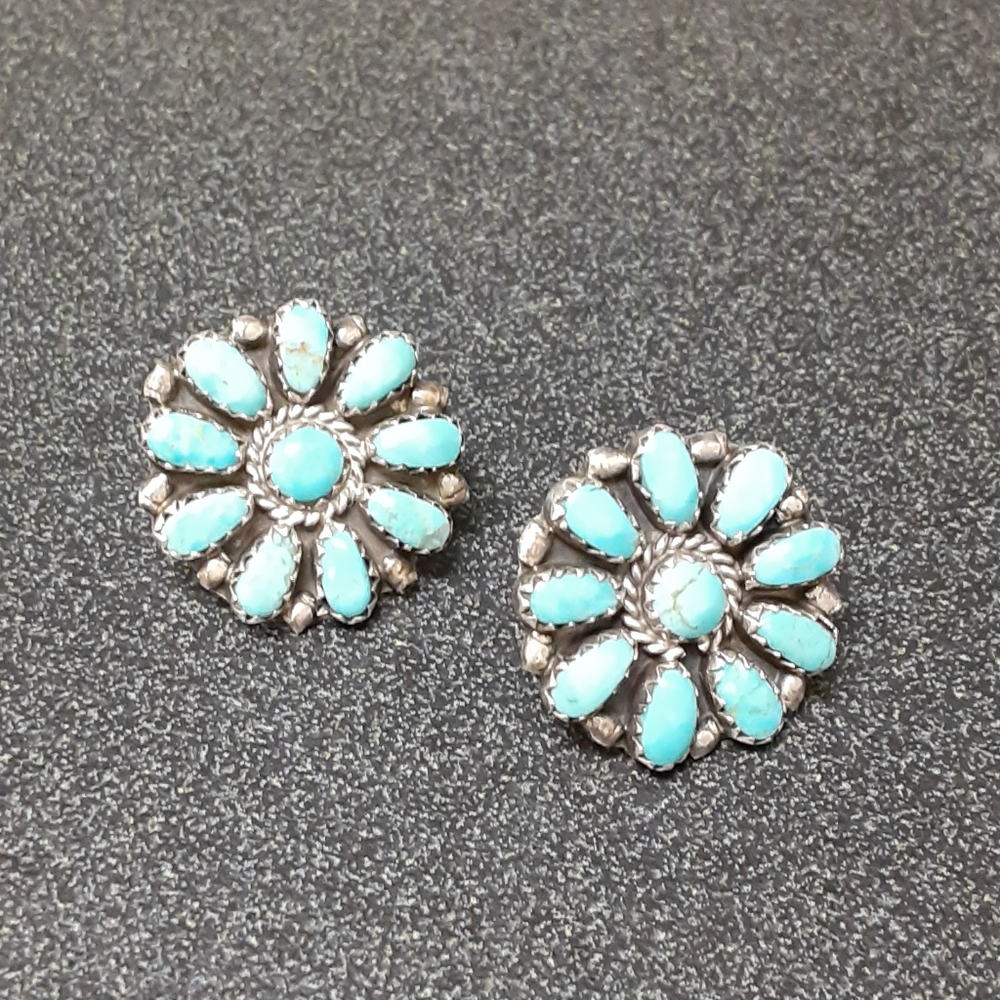 Turquoise and Sterling Silver Earrings